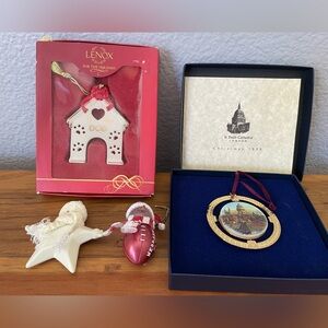 Lenox I Love My Dog Ornament - White and Red